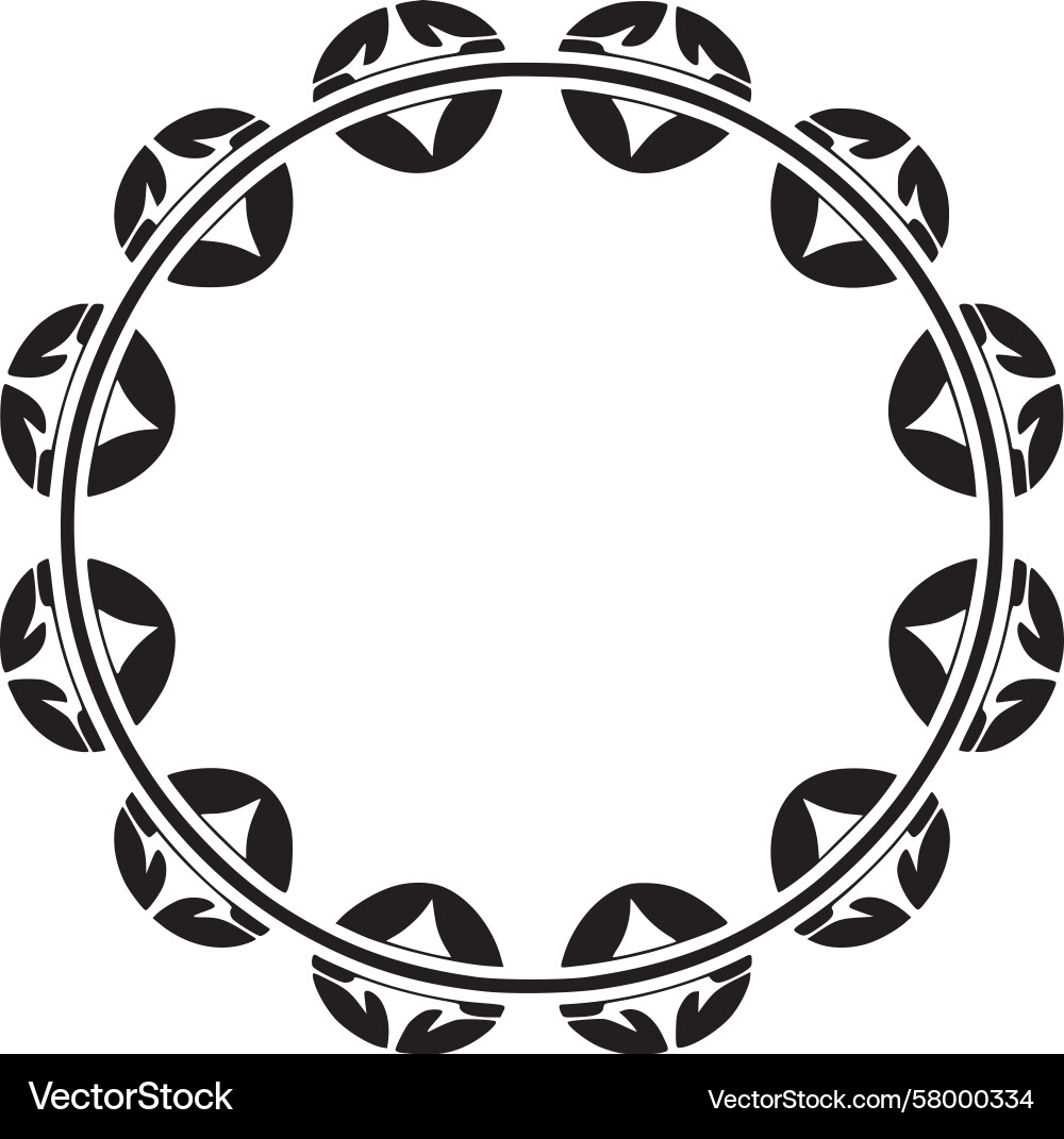 Intricate Circular Border Vector Image