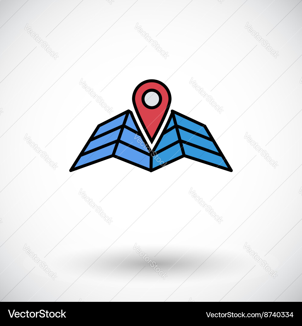 Map pointer flat icon vector image