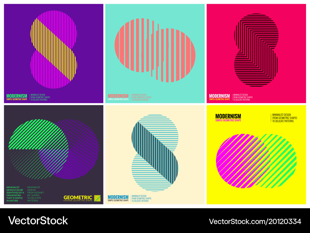 Minimalist Geometric Pattern Set vector image