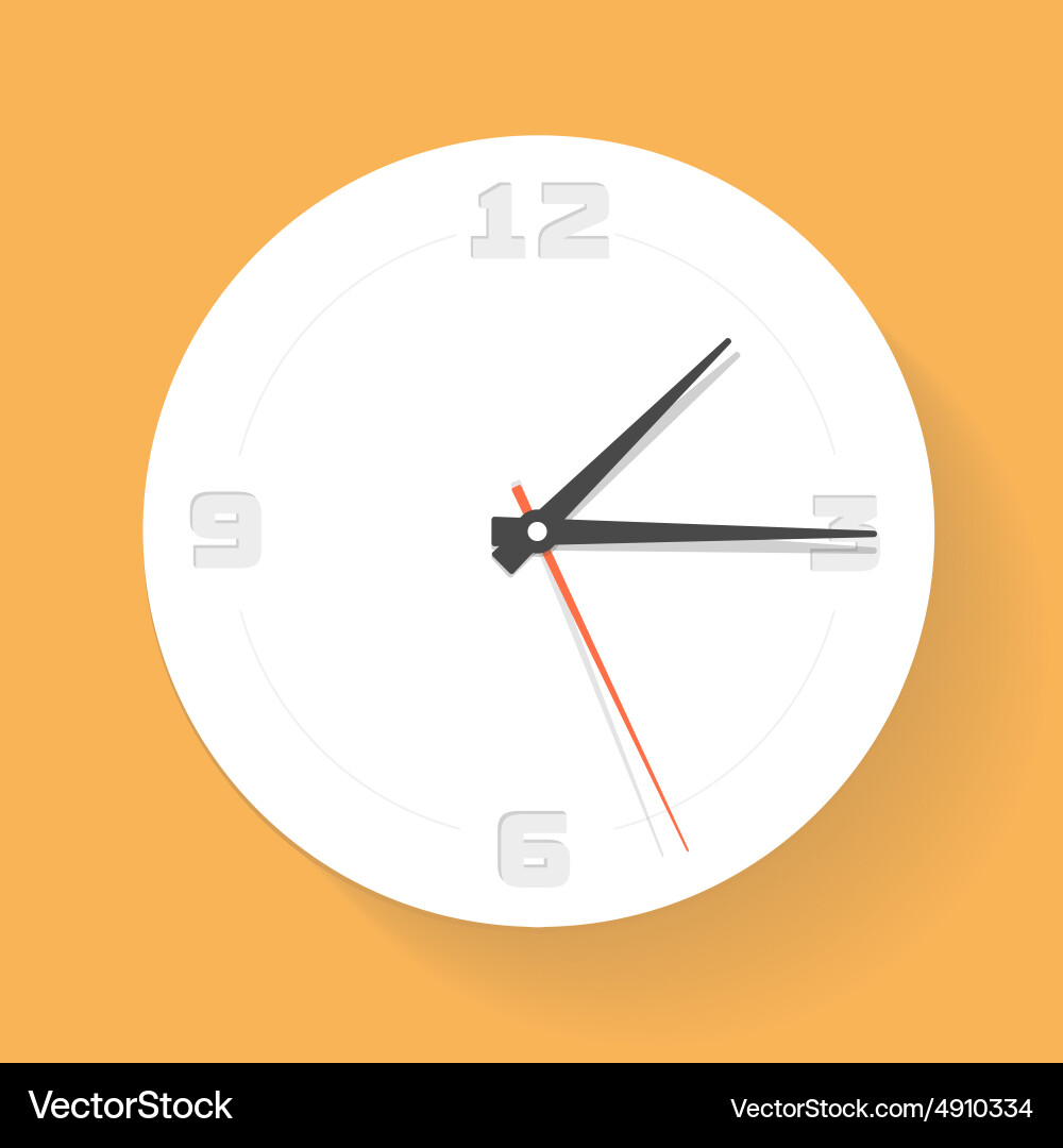 Modern Clock Icon - Time Display vector image