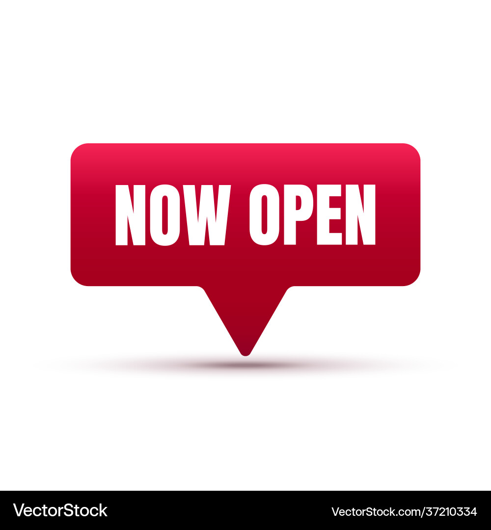 Now open tag signboard Now open tag signboard vector image