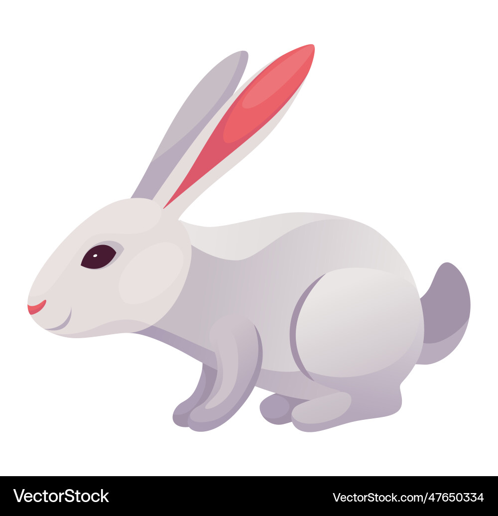 Rabbit animation icon bunny jump or running Rabbit animation icon bunny jump or running vector image
