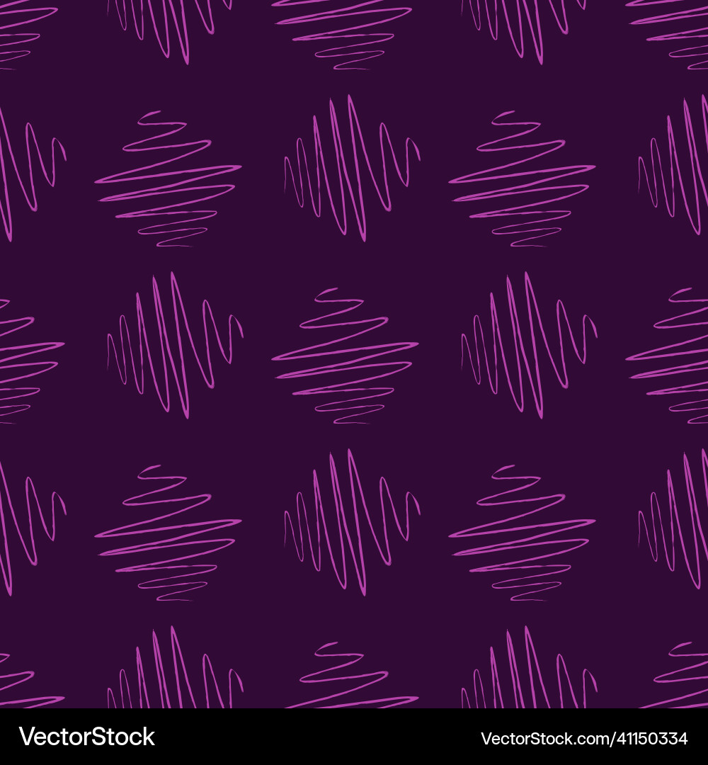 Soundwave seamless pattern curve waves background vector image