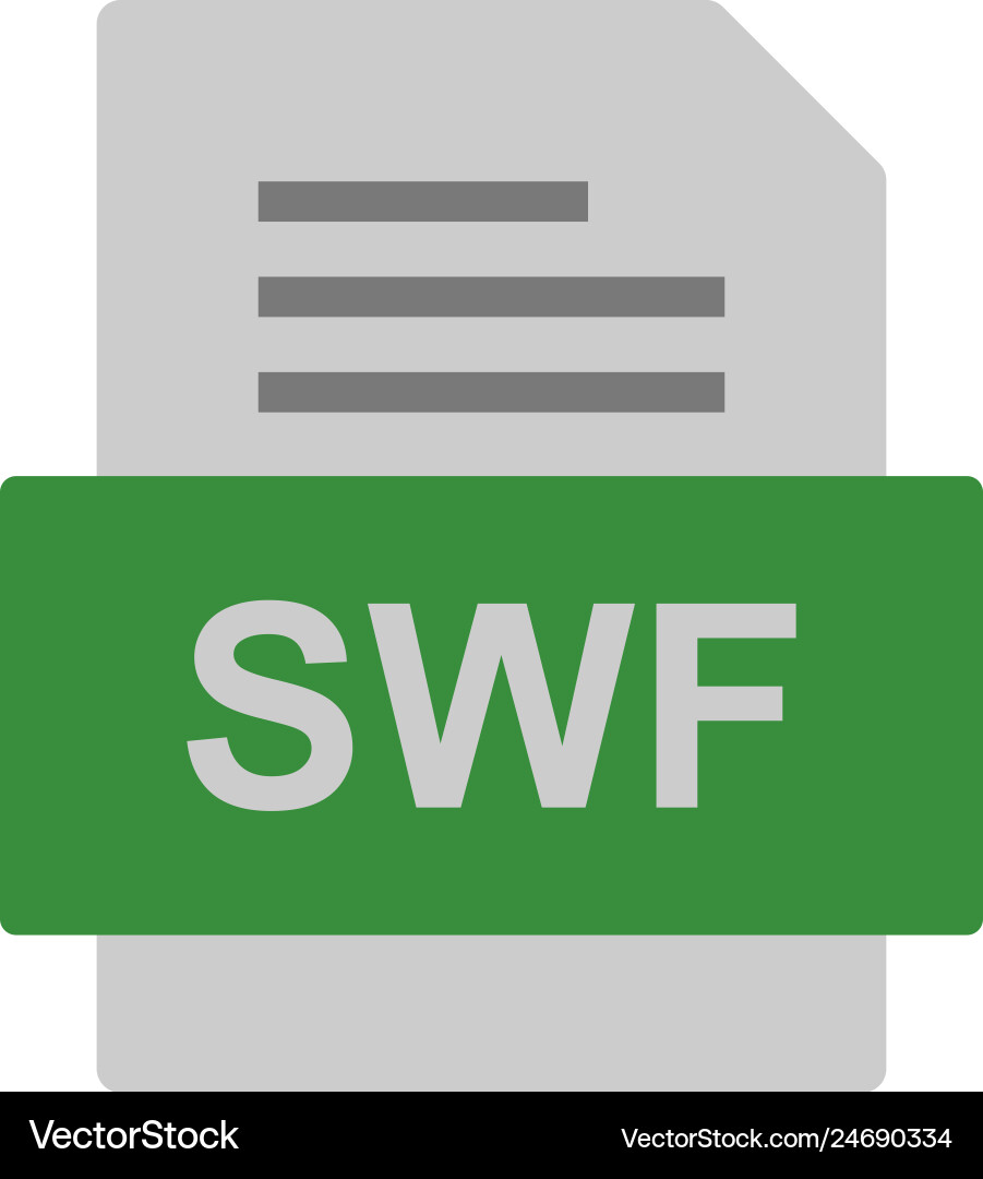 Swf file document icon Vector Image