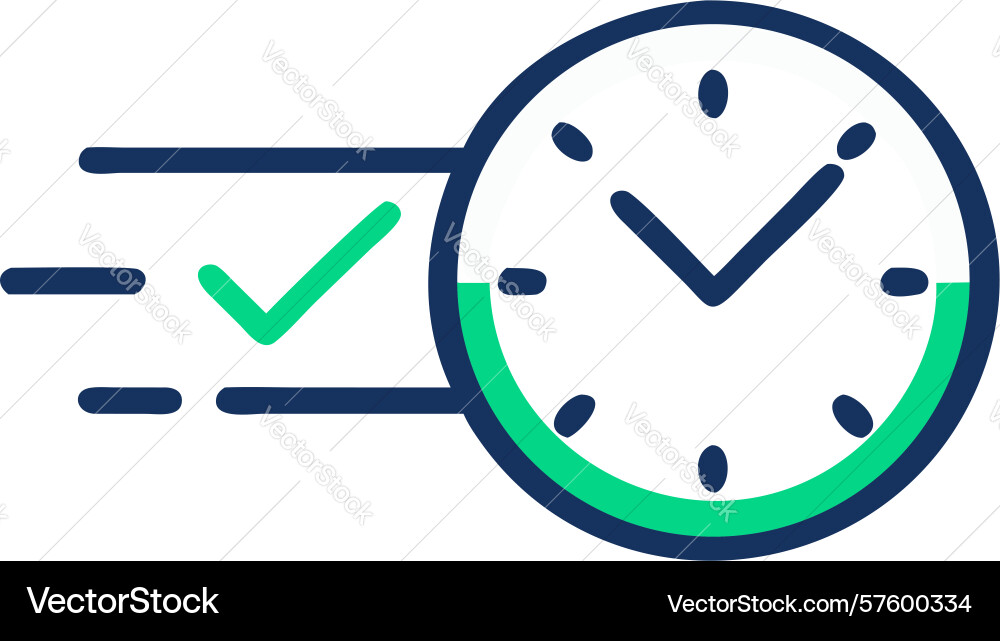 Time tracking complete icon design generative ai vector image
