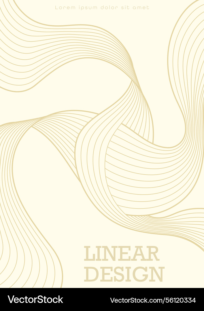 Wavy line design dynamic wave linear vector image