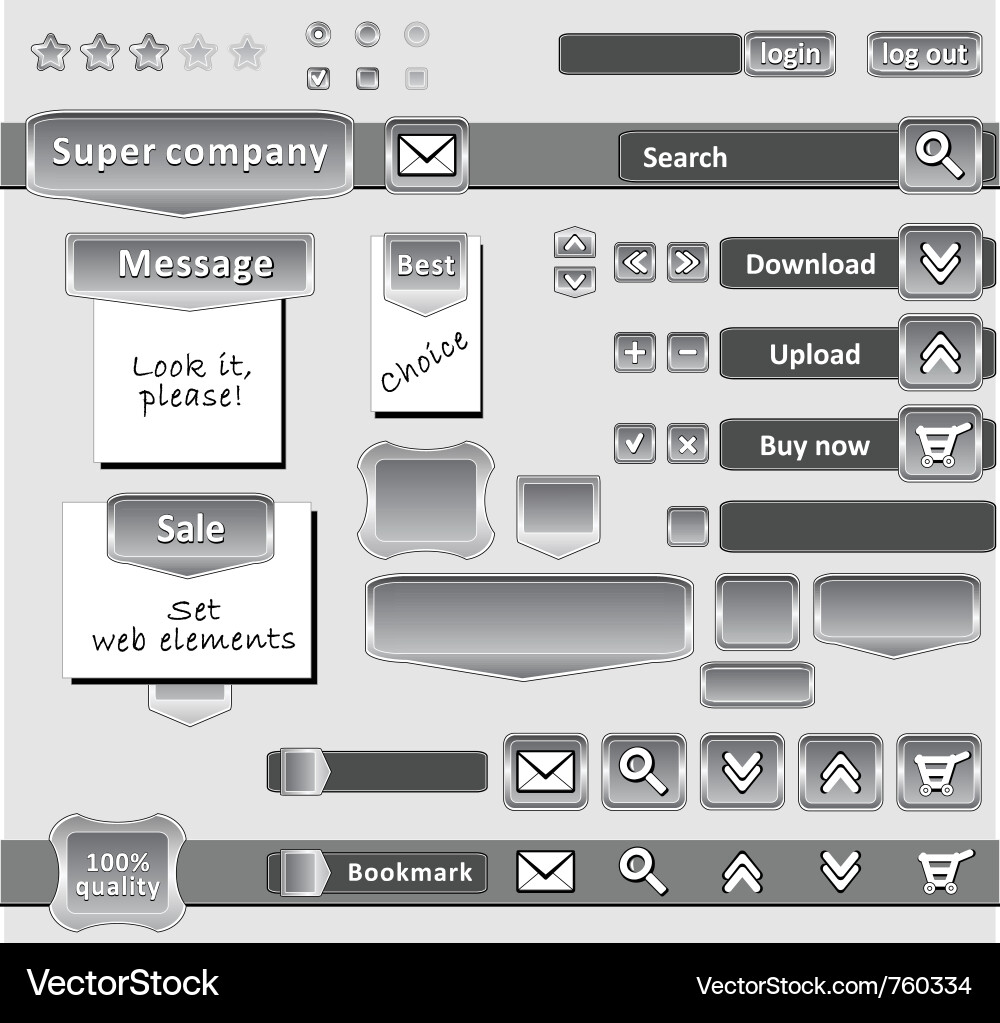Web Interface Icons vector image