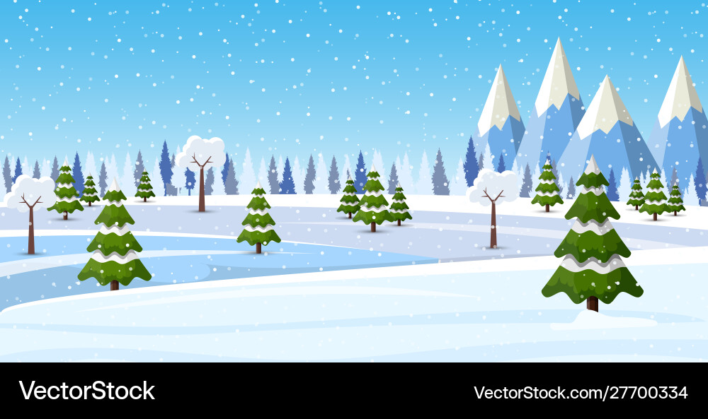 Weihnachtslandschaft Hintergrund mit Schnee und Baum Weihnachtslandschaft Hintergrund mit Schnee und Baum vektorbild