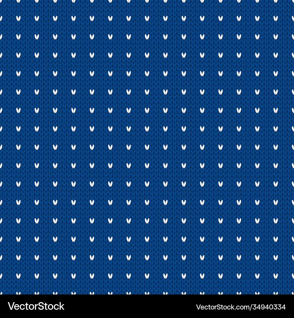 Winter knitted seamless pattern with dots Vector Image