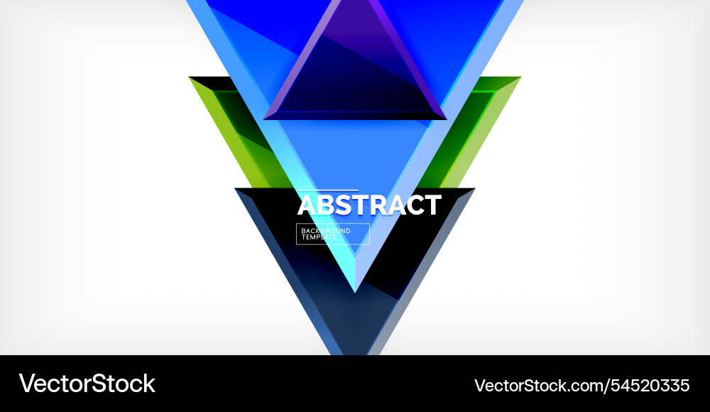 Abstract background - colorful triangles with 3d Abstract background - colorful triangles with 3d vector image