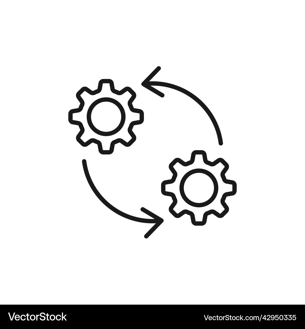 Agile process line icon development Agile process line icon development vector image