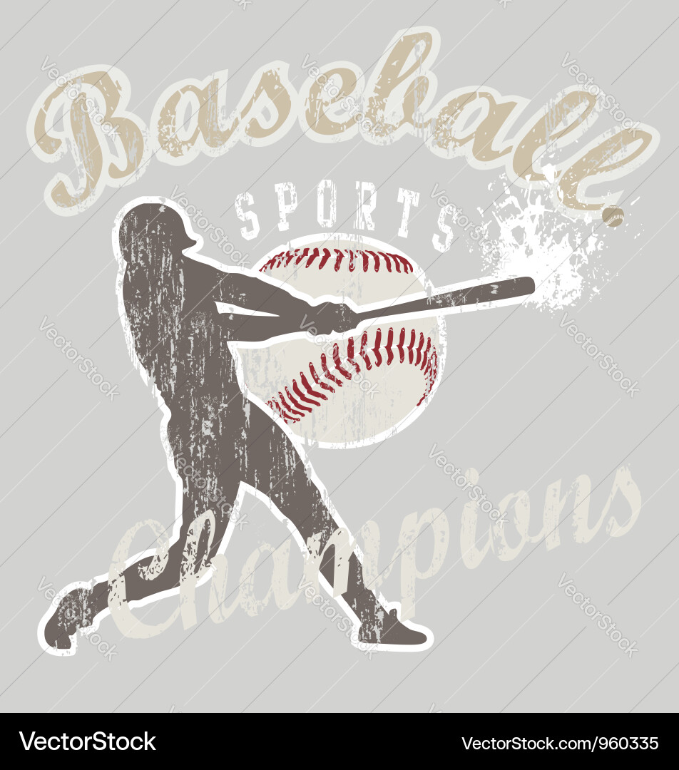 Baseball Sport Graphic Vector Image