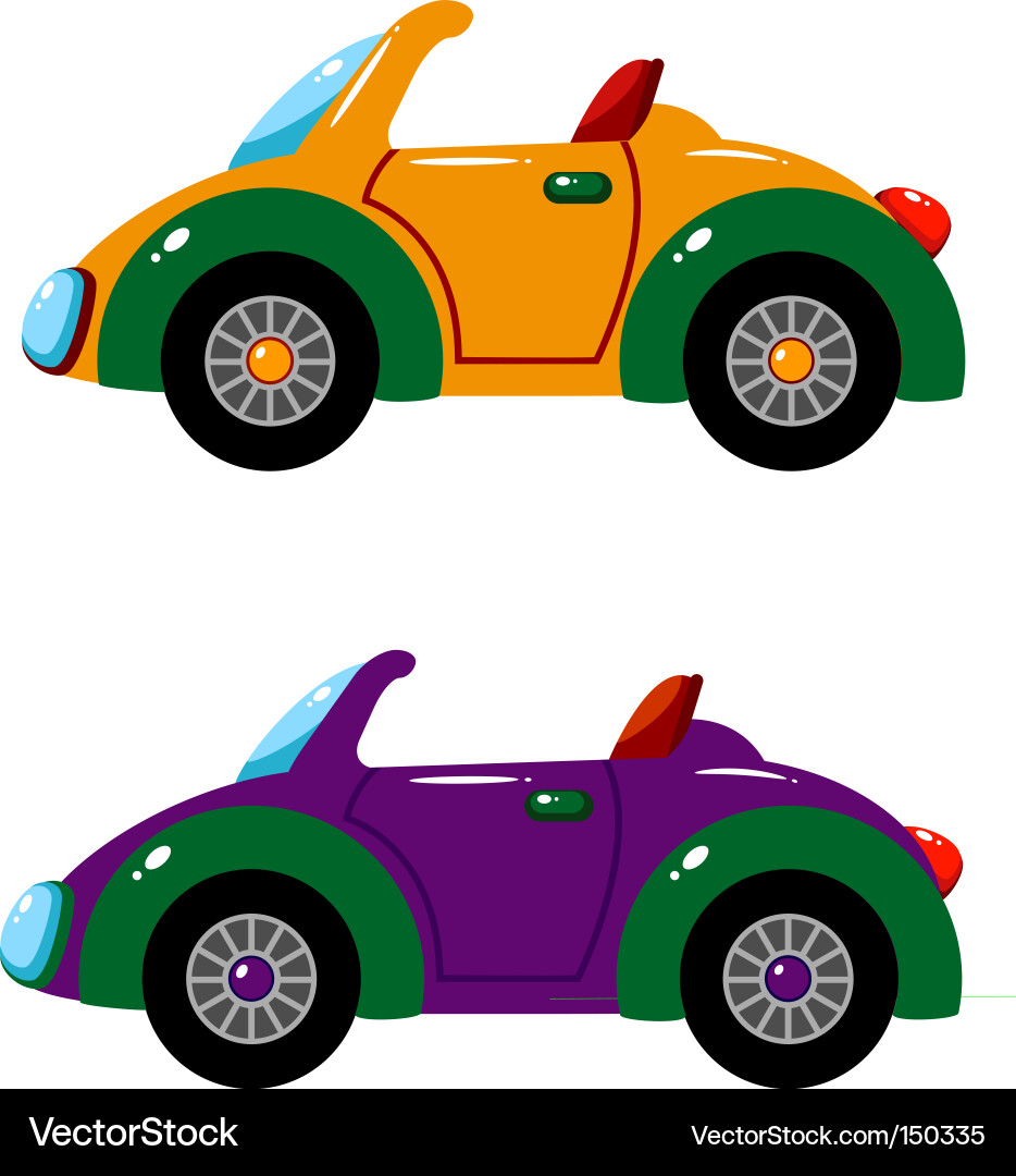 Buntes Spielzeugauto Vektorbild
