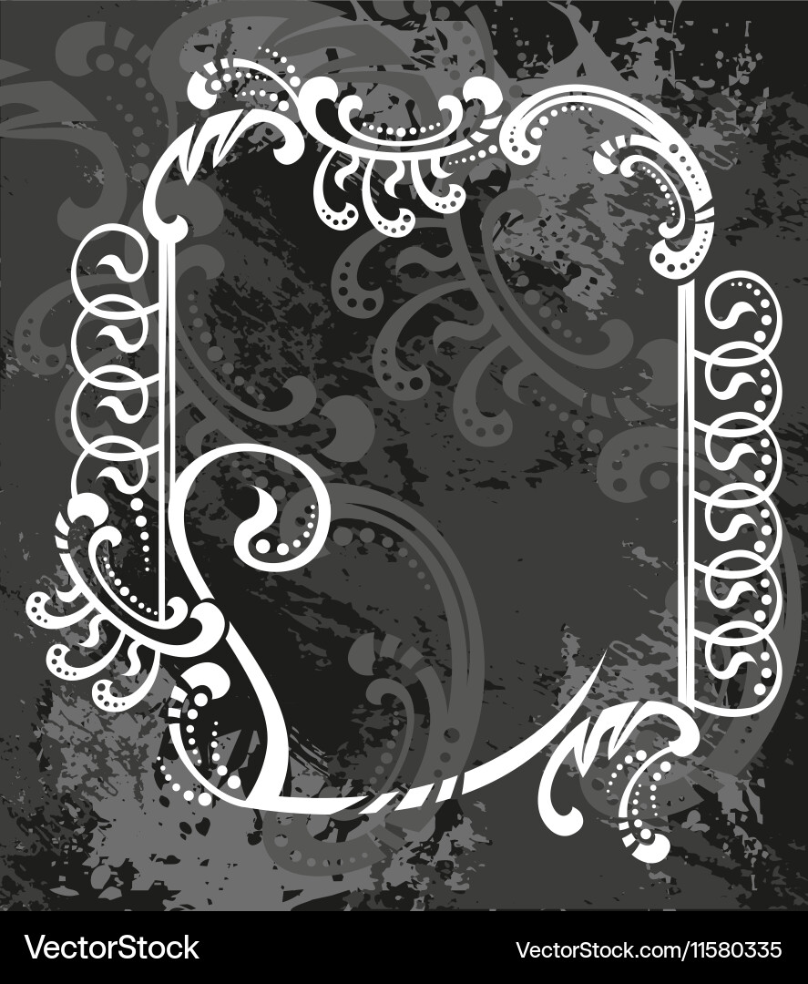 Decorative frame with pattern vector image