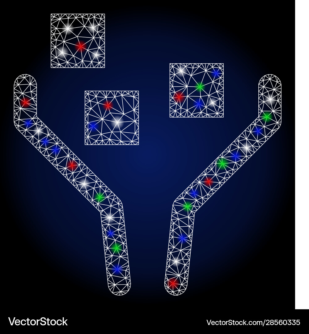 Flare mesh 2d data filtering with spots Flare mesh 2d data filtering with spots vector image