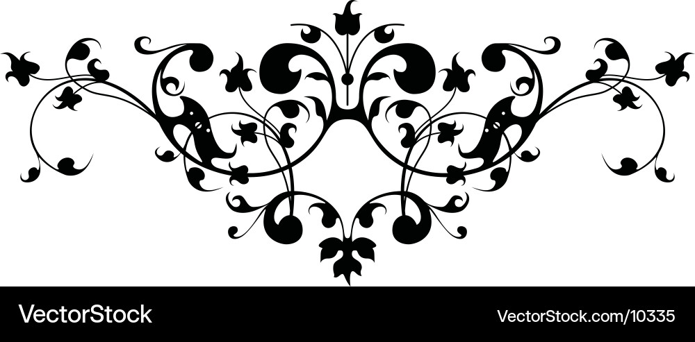 Floral Scroll Pattern Vector Image