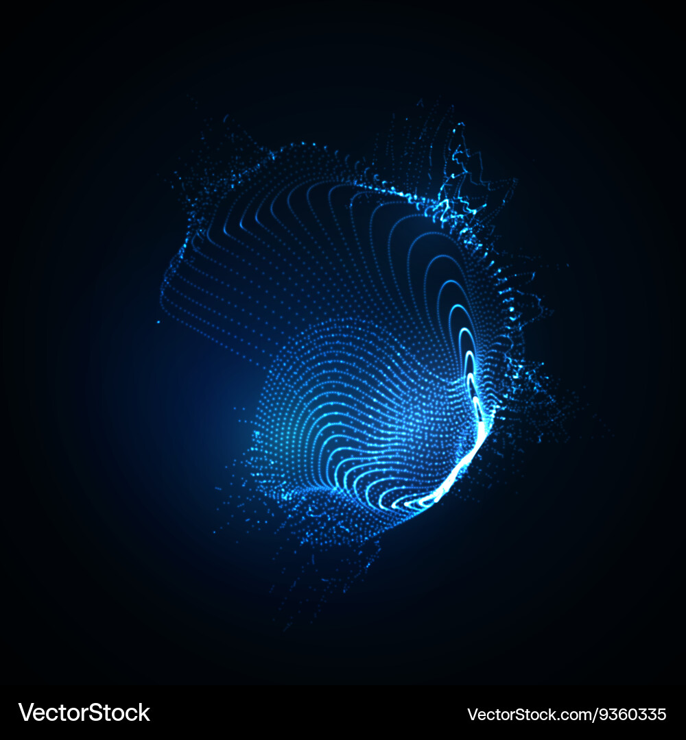 Glowing Particle Network vector image