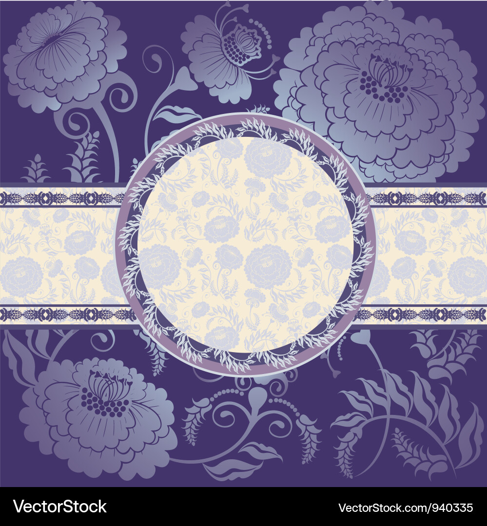 Lilac Blumen Muster Vektorbild