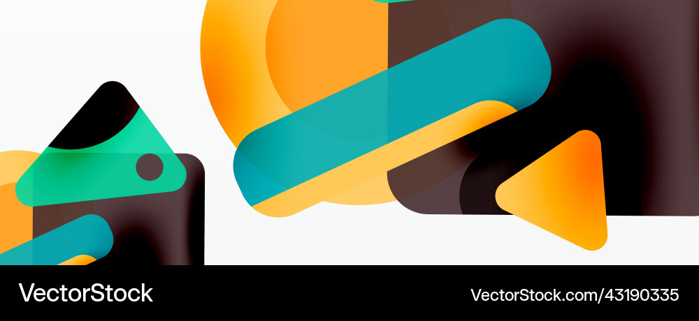 Line triangle square and circle primitive Vector Image