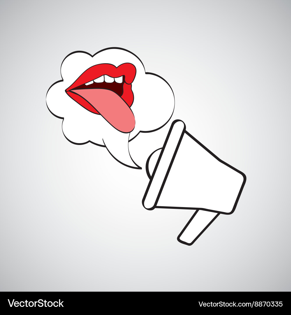Message with megafono design vector image