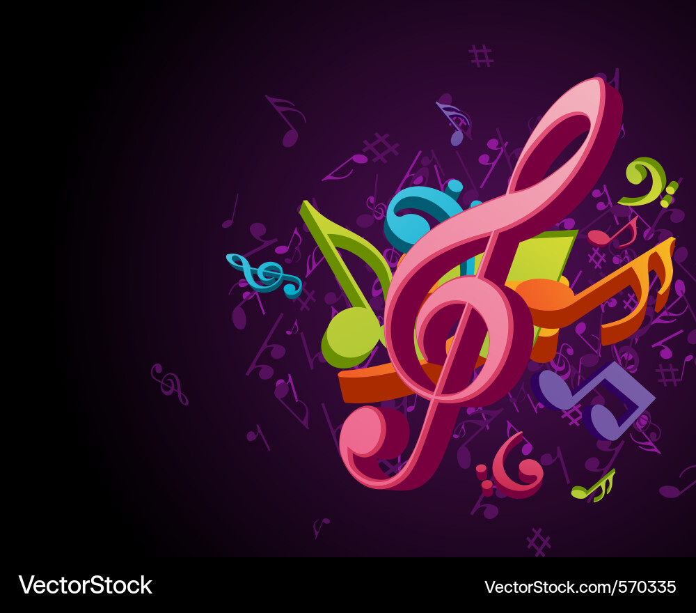 Musical Clef Wallpaper Vector Image