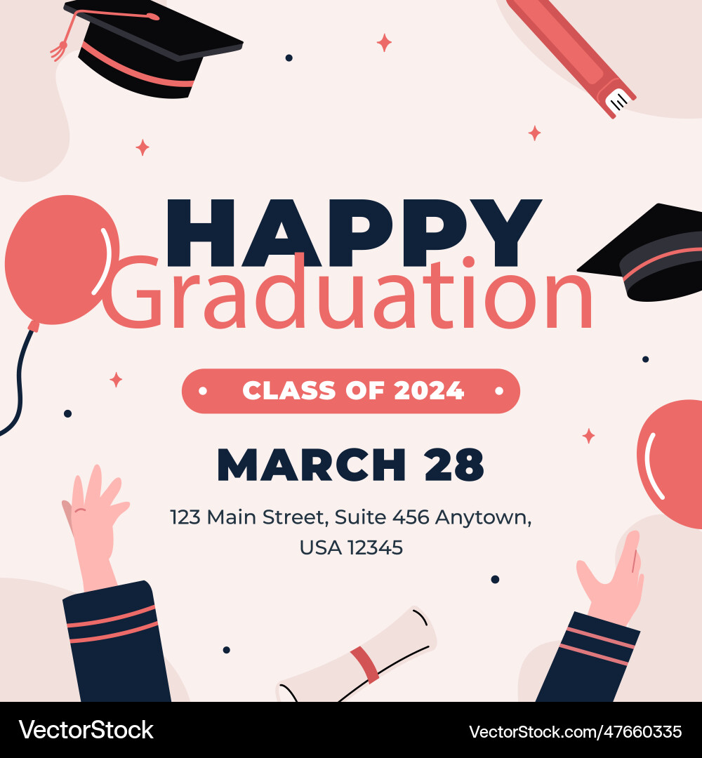 Posts set class graduation Vector Image
