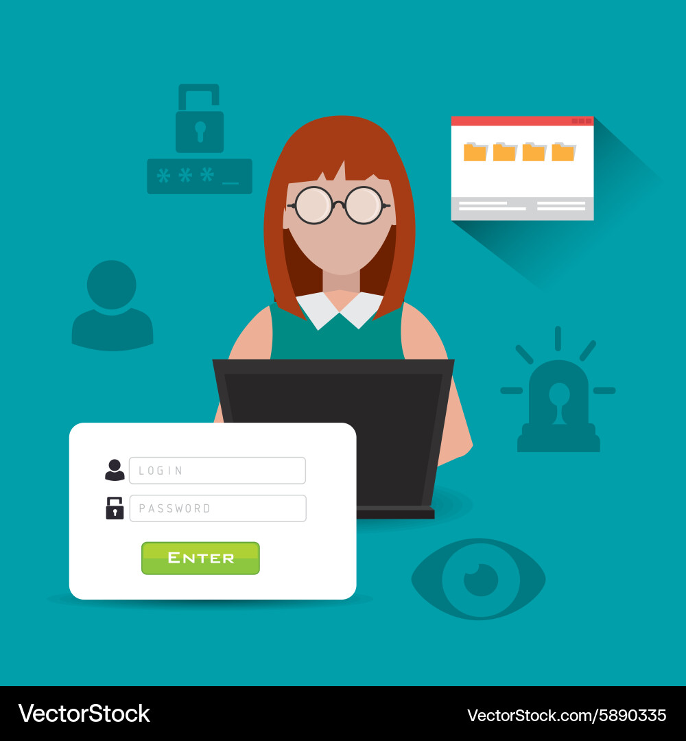 Security system design Vector Image