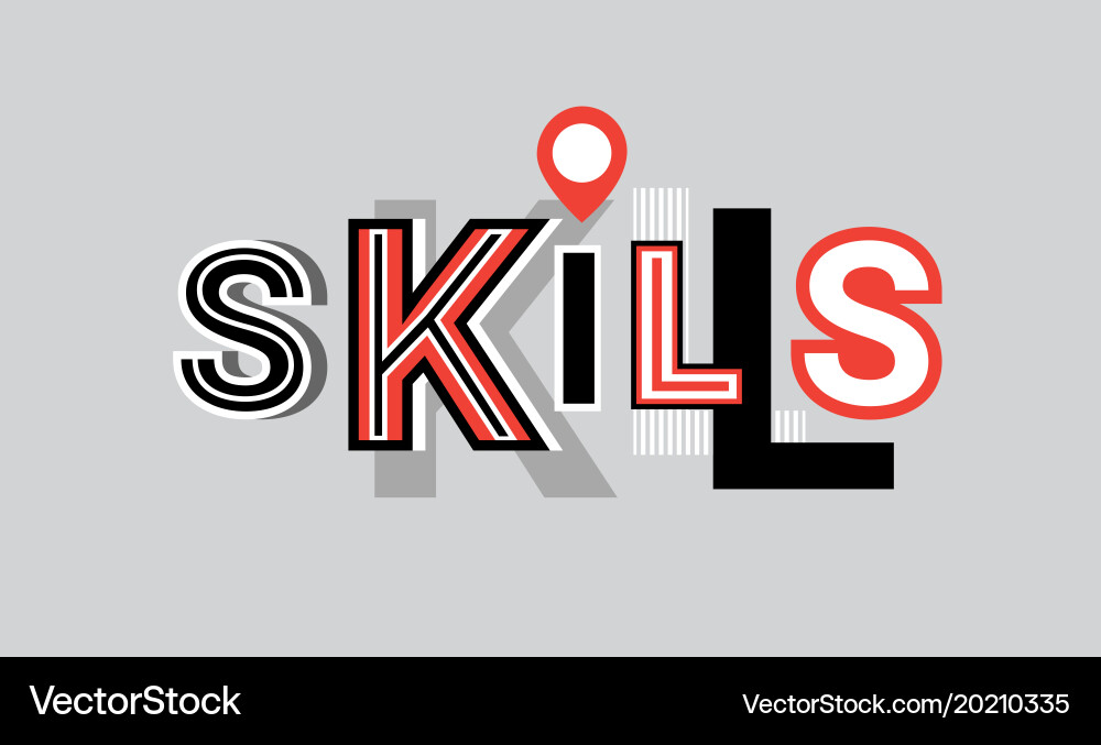 Skills personal development web banner abstract vector image