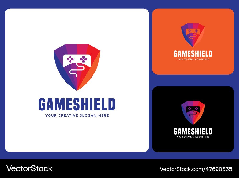 Spiele Schild Logo Design Template Spiele Schild Logo Design Template vektorbild