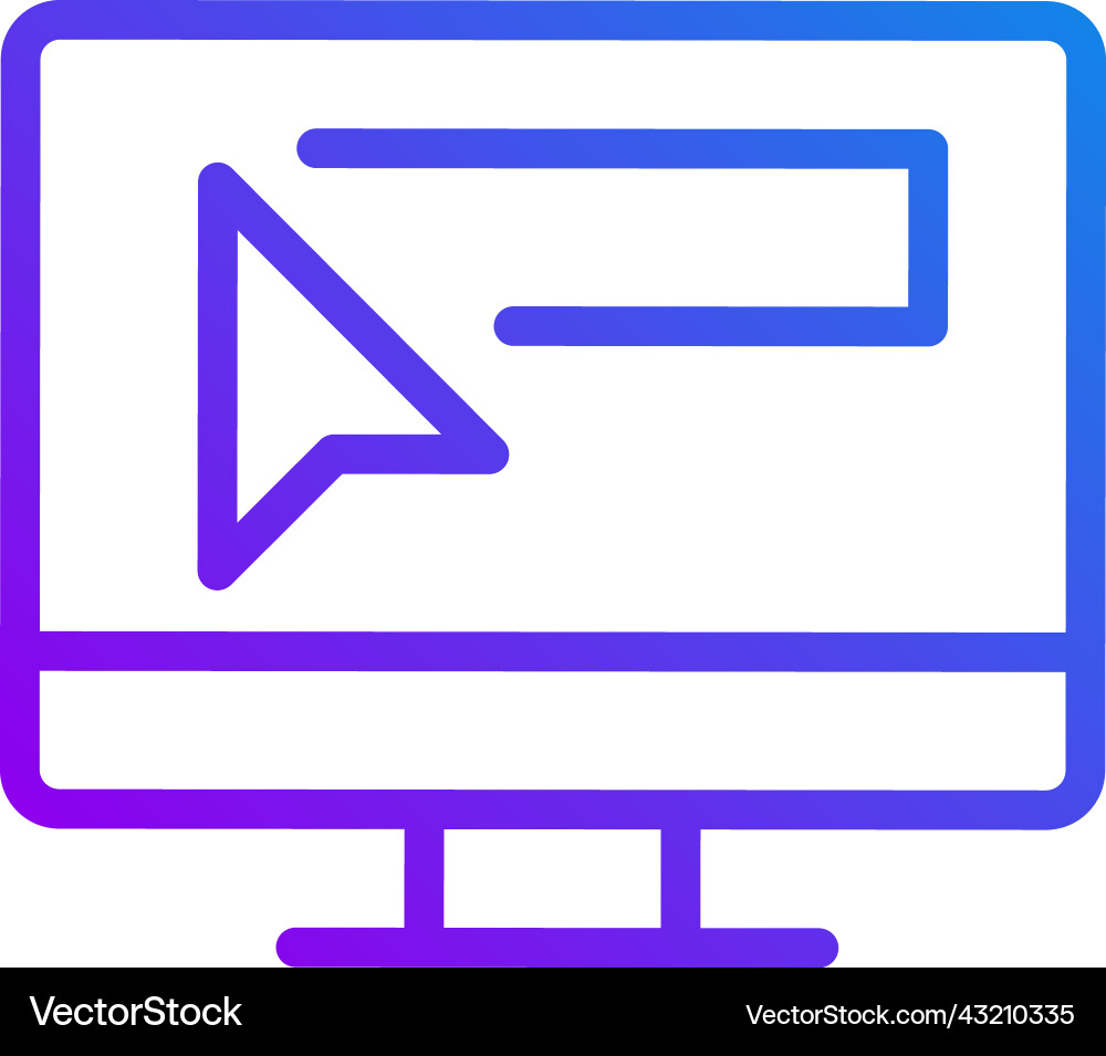 Website address pixel perfect gradient linear icon Website address pixel perfect gradient linear icon vector image