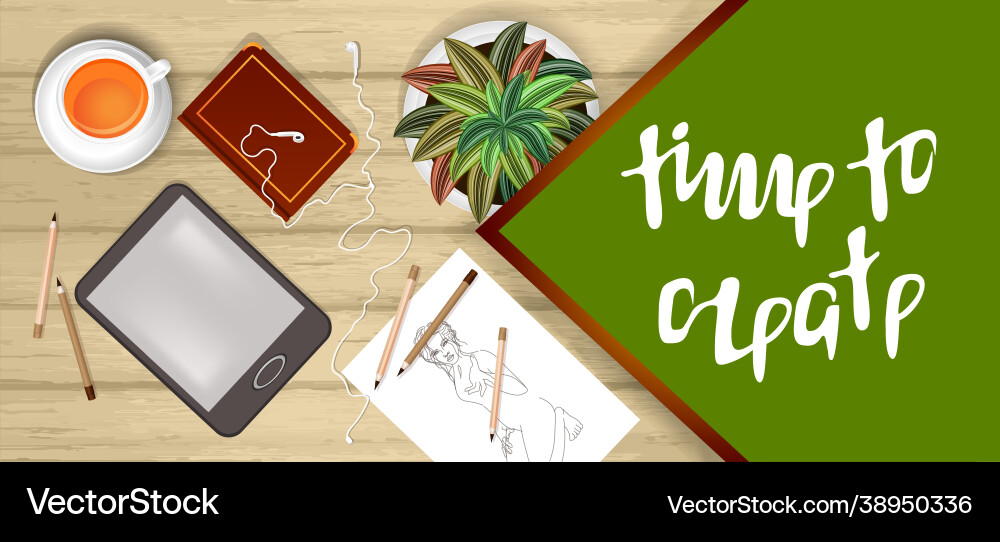 Background image various items for work Background image various items for work Vector Image