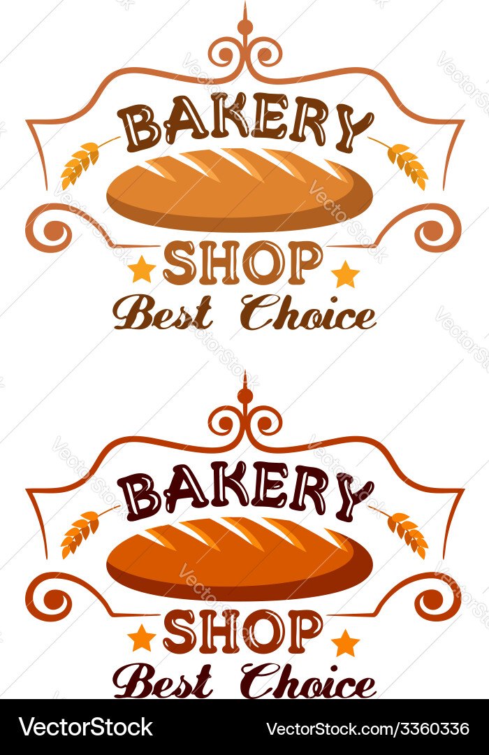 Bakery Label Set Royalty Free Vector Image - VectorStock