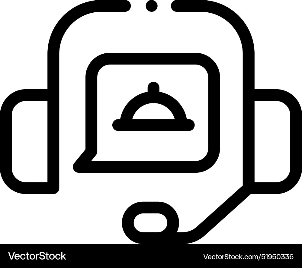 Call order icon thin linear style design isolated Call order icon thin linear style design isolated vector image