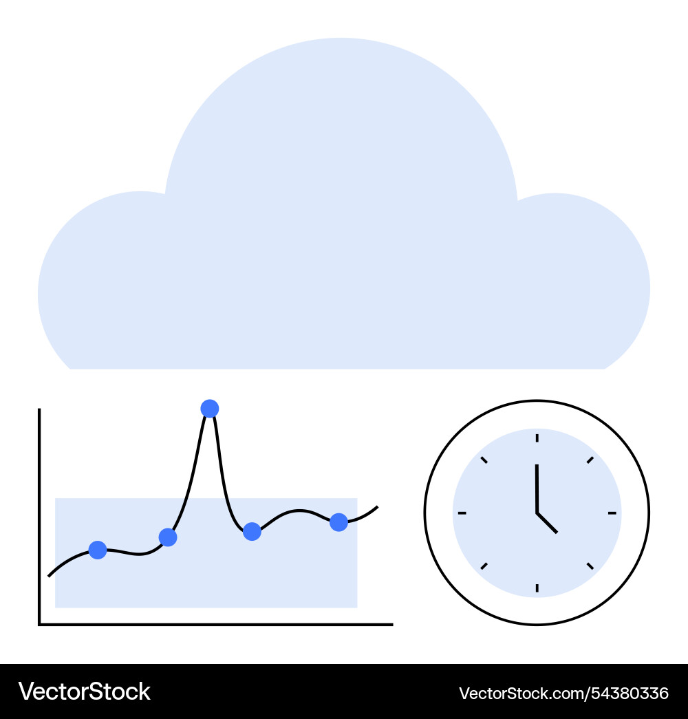 Cloud computing analytics real-time data Cloud computing analytics real-time data Vector Image