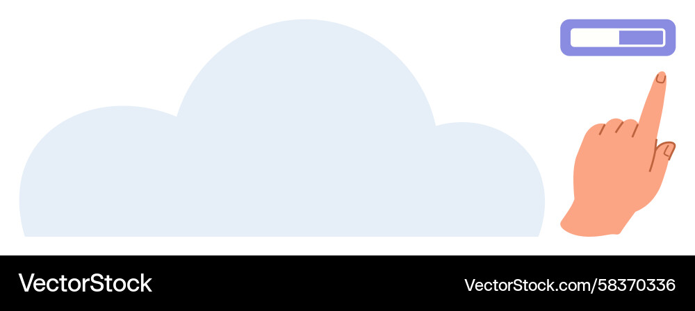Cloud Data Upload Progress Vector Image