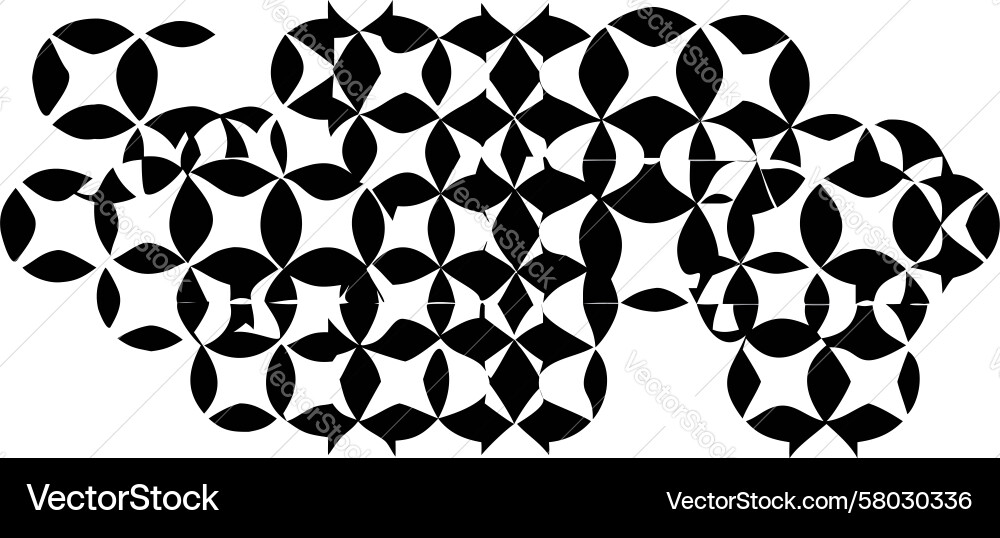 Complex Angular Black Forms Vector Image