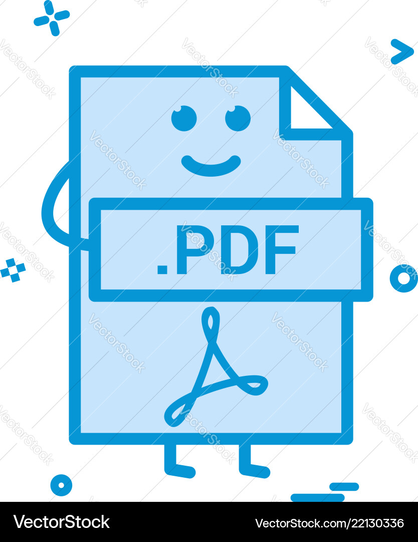 Computer pdf file format type icon design Computer pdf file format type icon design vector image