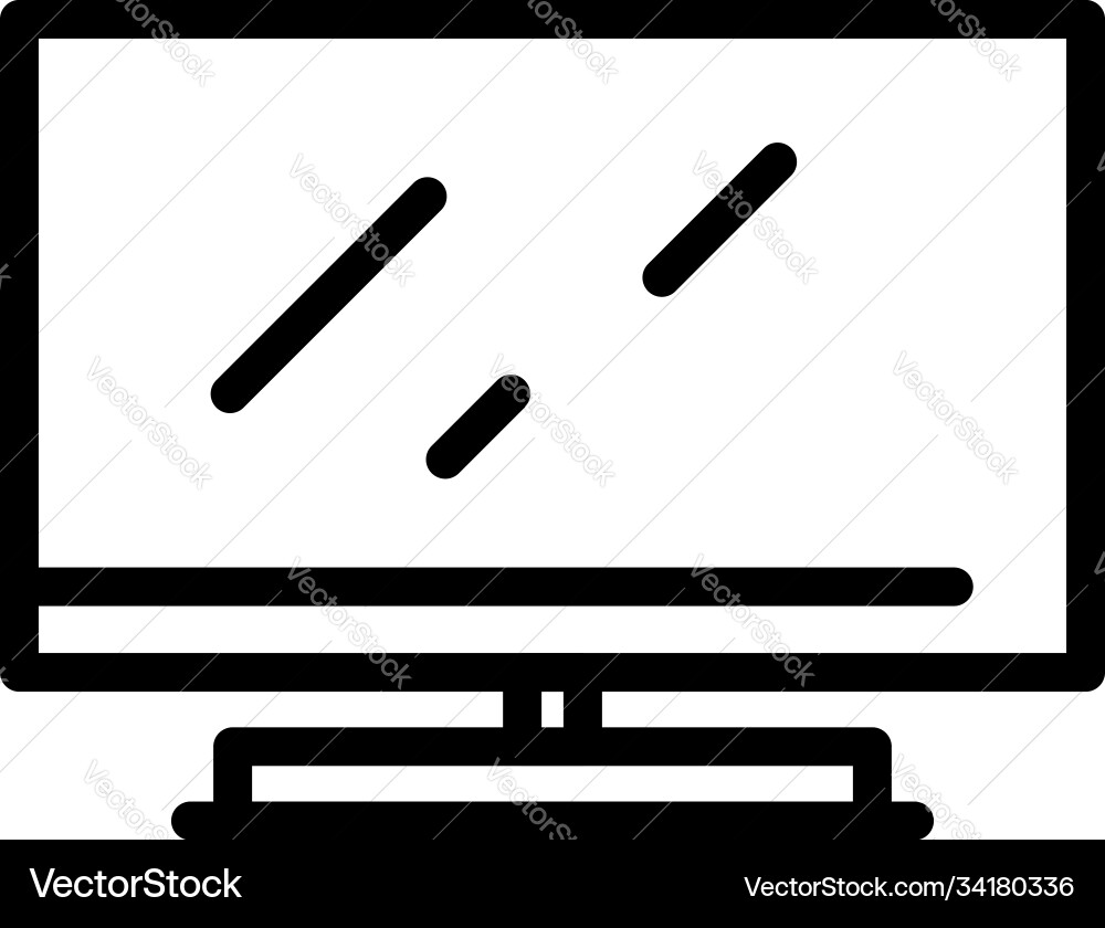 Computer screen monitor icon outline style Computer screen monitor icon outline style Vector Image