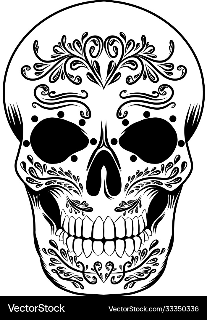 Day of the Dead Sugar Skull Vector Image
