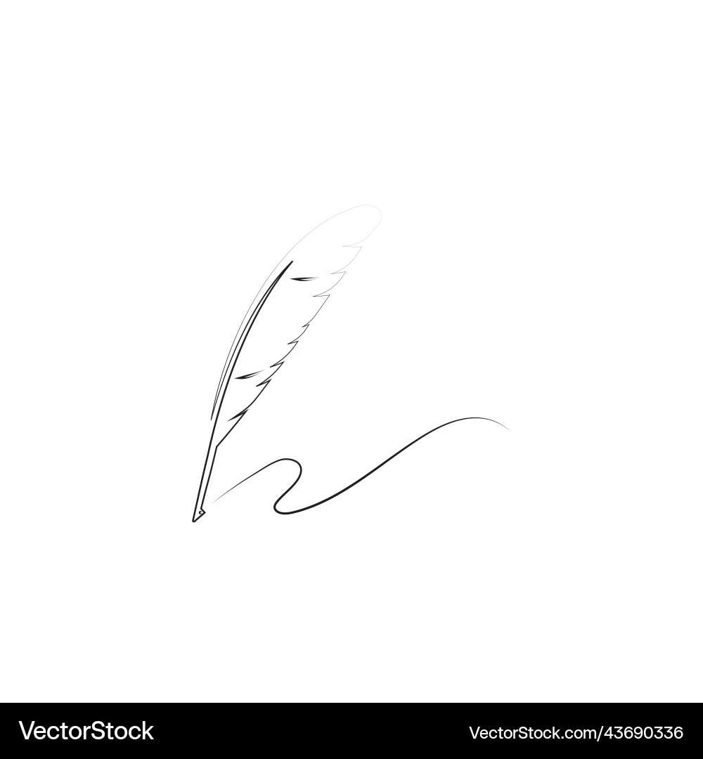 Feather pen Royalty Free Vector Image - VectorStock