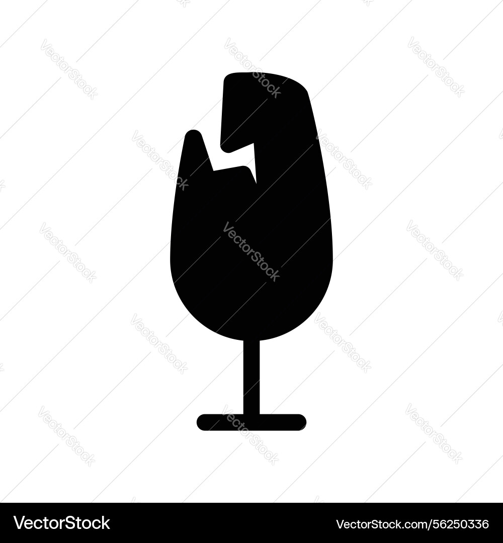 Icon representing fragile item needing careful Icon representing fragile item needing careful vector image