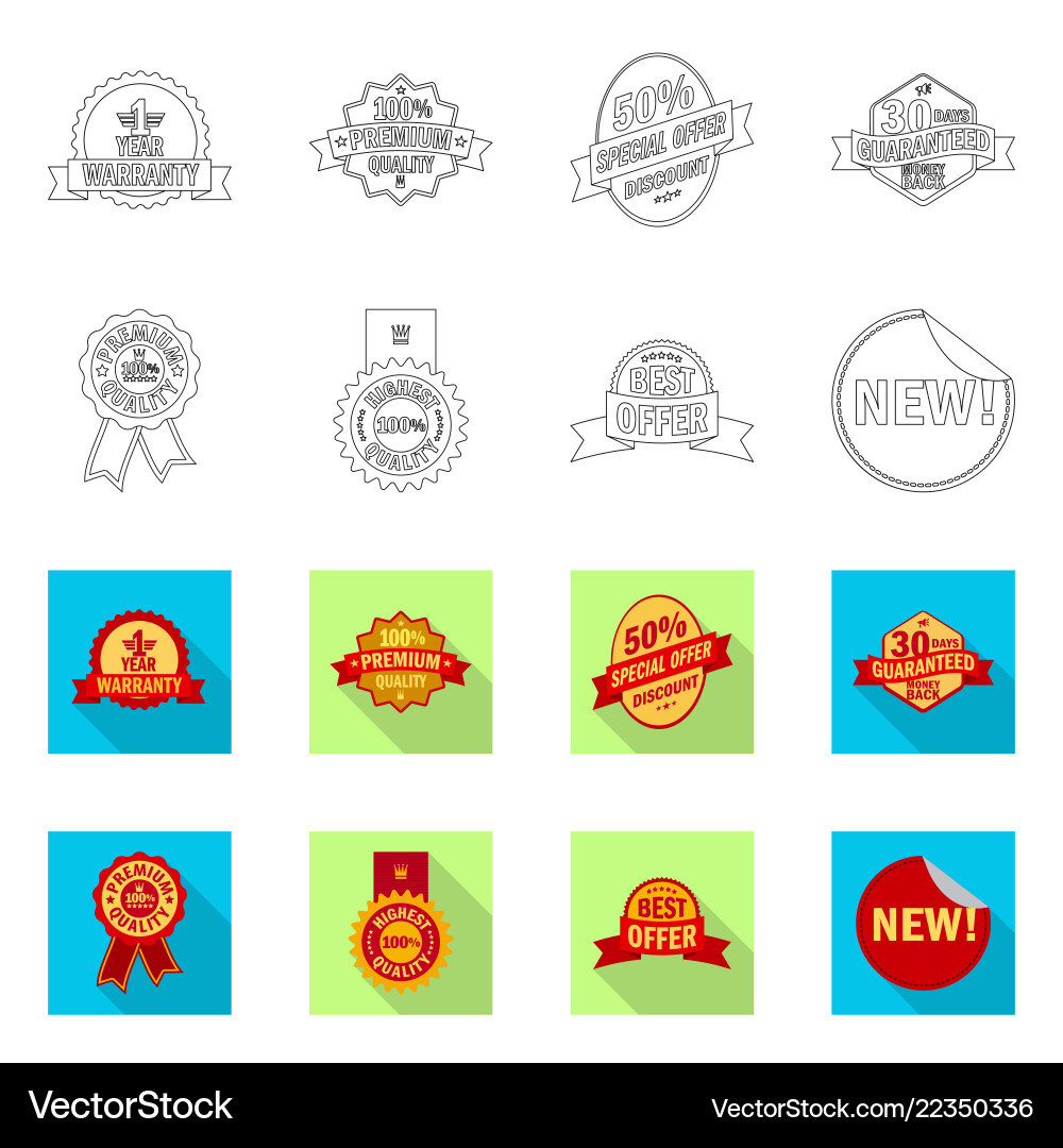 Isolated object of emblem and badge sign Isolated object of emblem and badge sign vector image