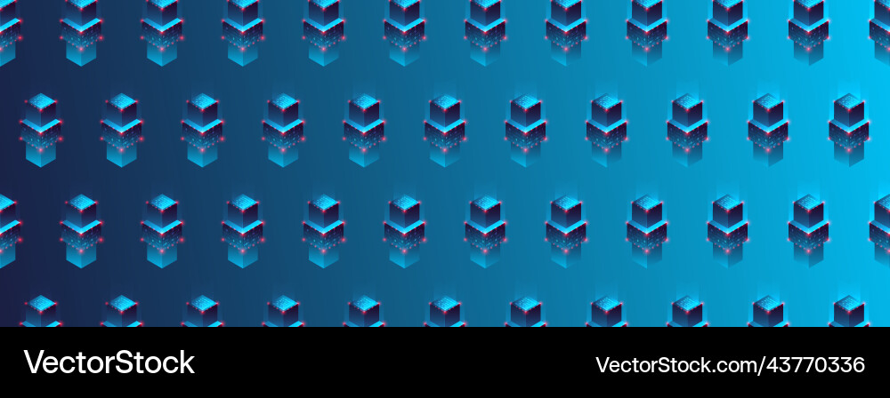 Isometric technology towers simple pattern Isometric technology towers simple pattern vector image