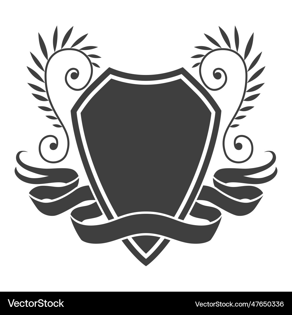 Knight shield heraldic icon vintage monochrome Knight shield heraldic icon vintage monochrome vector image