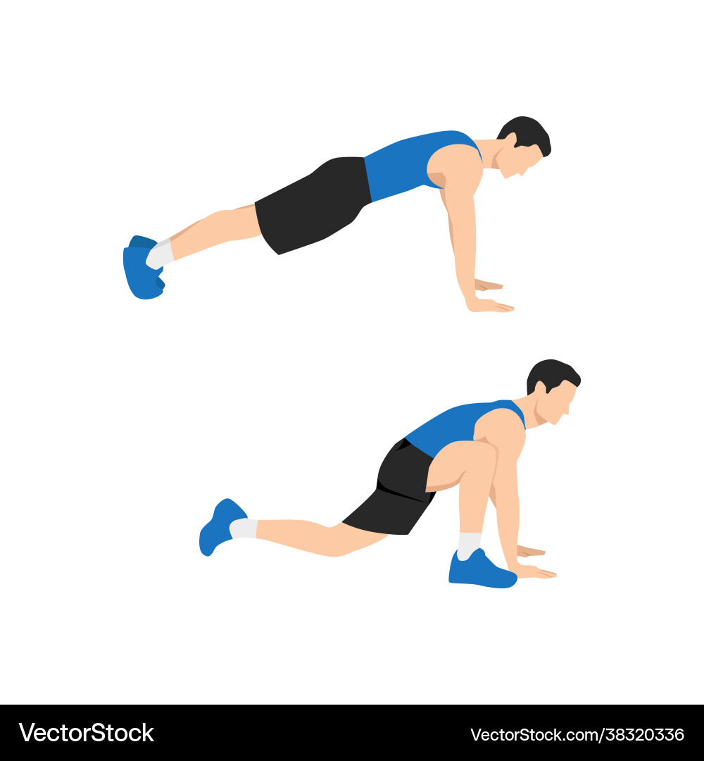 Man doing groiners exercise flat vector image