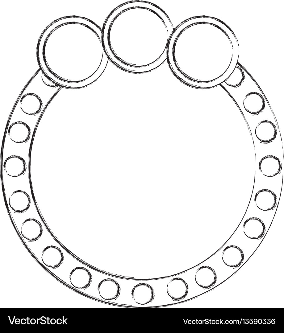 Monochrome sketch of circular speech with three Monochrome sketch of circular speech with three Vector Image