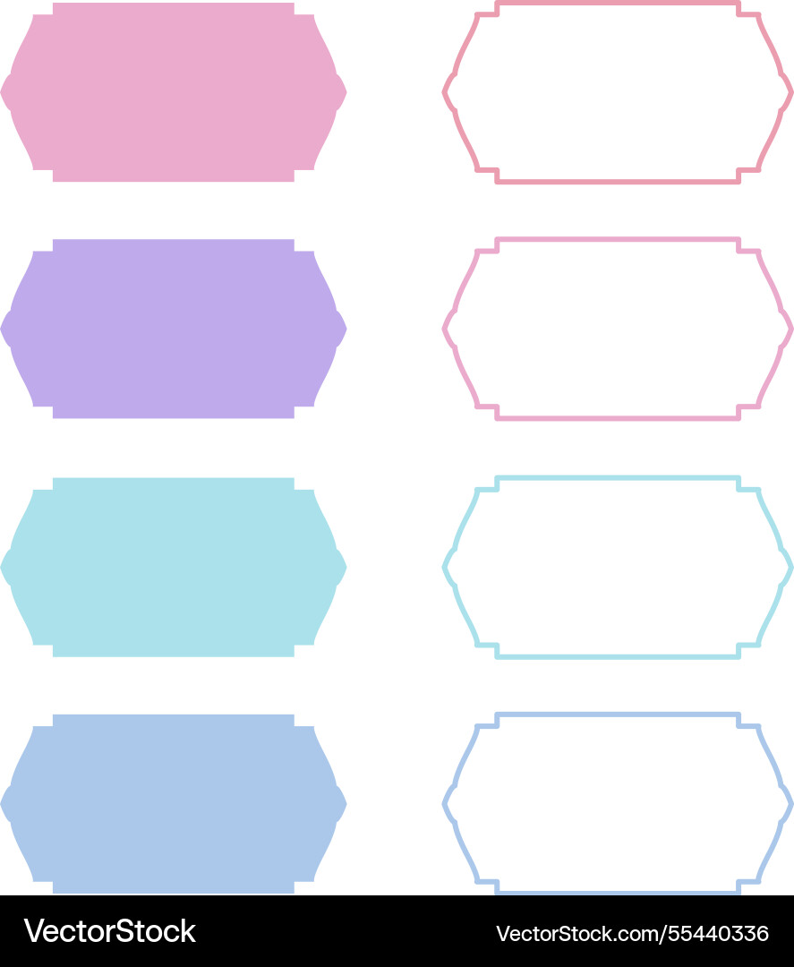 Paper frames design elements isolated on white vector image