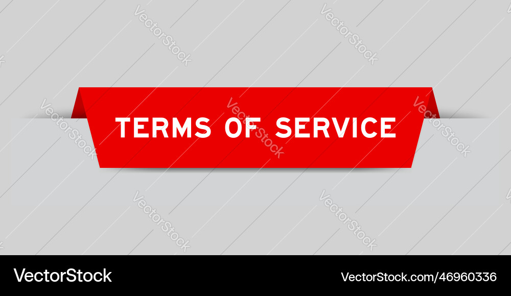 Red color inserted label with word terms Red color inserted label with word terms Vector Image