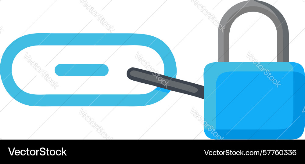 Secure chain link icon design generative ai vector image