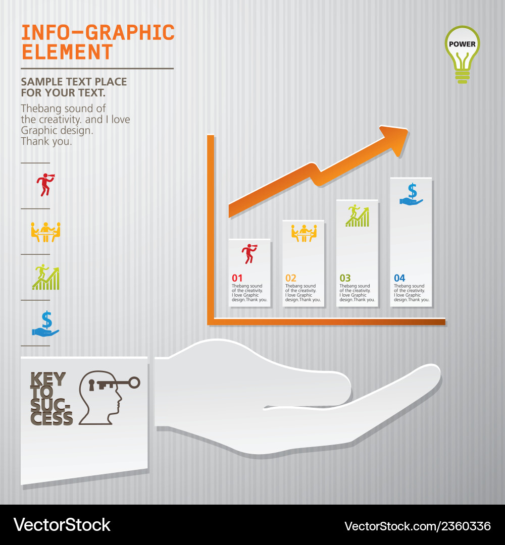 Template for your business presentation with text vector image